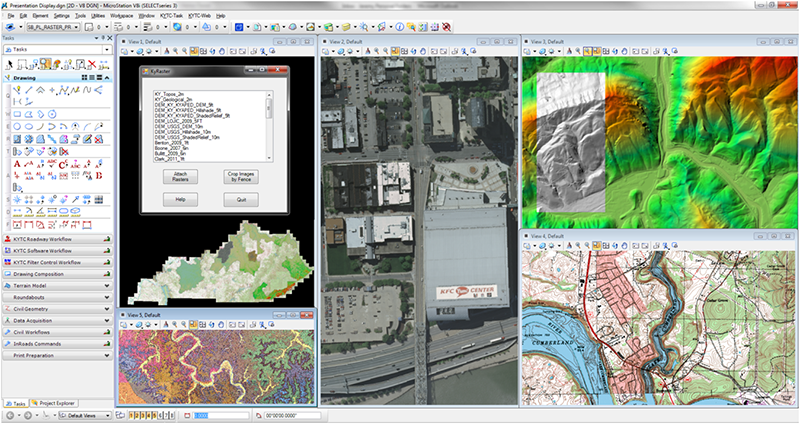 Screenshot of raster data extracted from GIS with KYRaster and viewed in CAD
