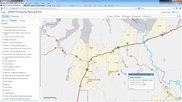 Screenshot of the WSDOT Community Planning Portal